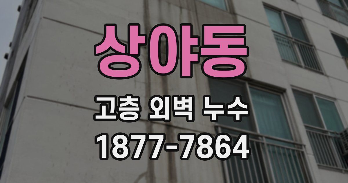 상야동 고층 외벽 누수