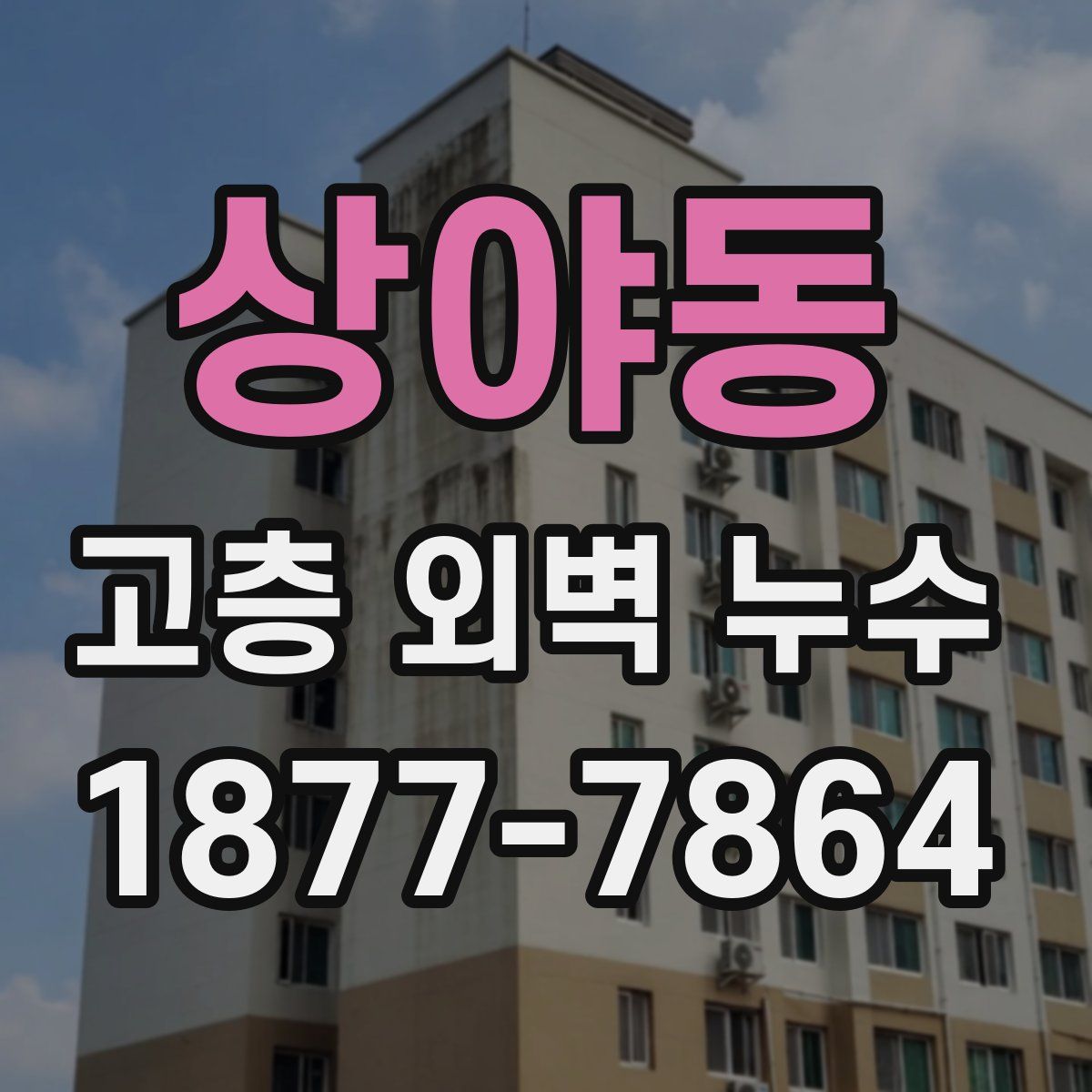 상야동 고층 외벽 누수