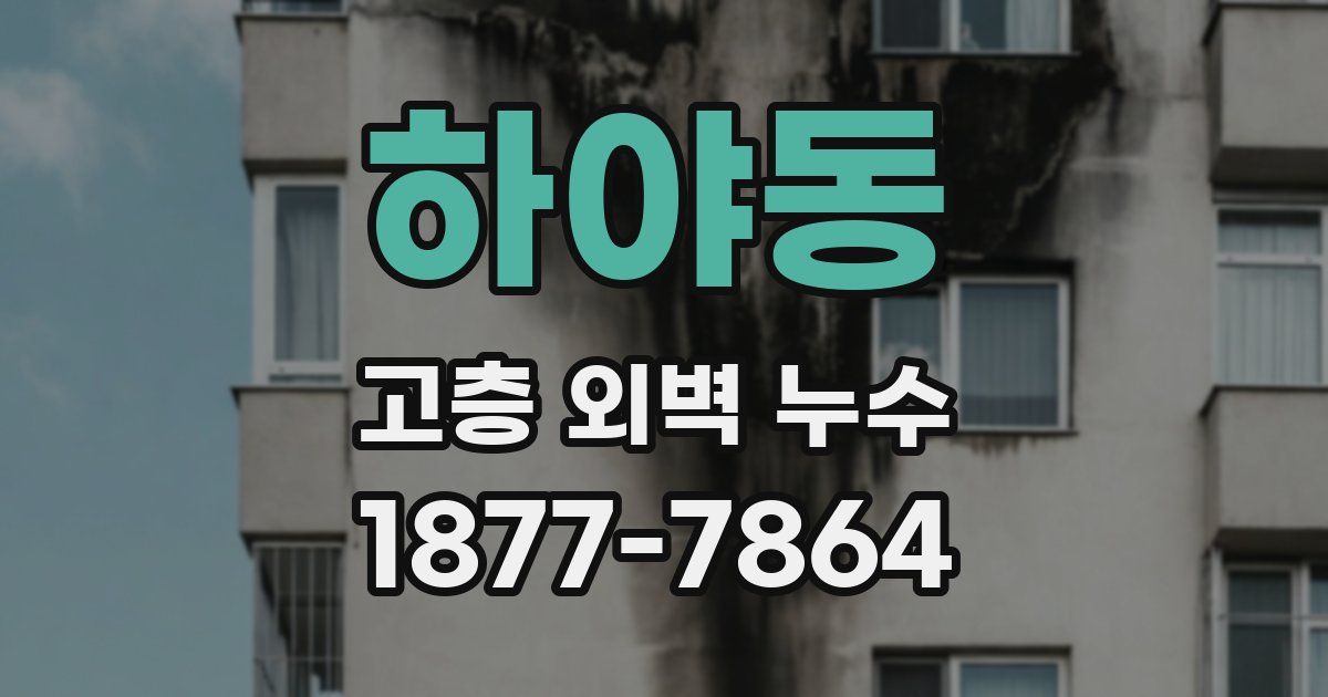 하야동 고층 외벽 누수