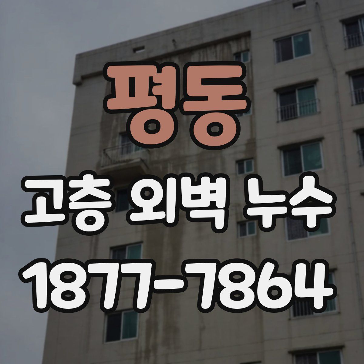 평동 고층 외벽 누수