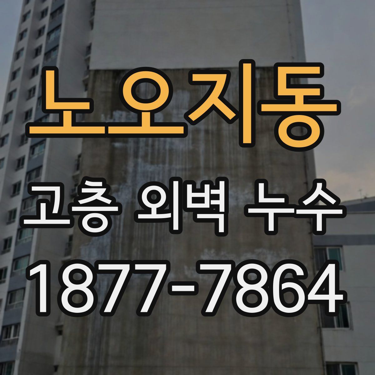 노오지동 고층 외벽 누수