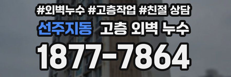 선주지동 고층 외벽 누수