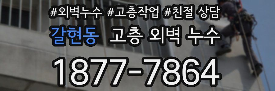 갈현동 고층 외벽 누수