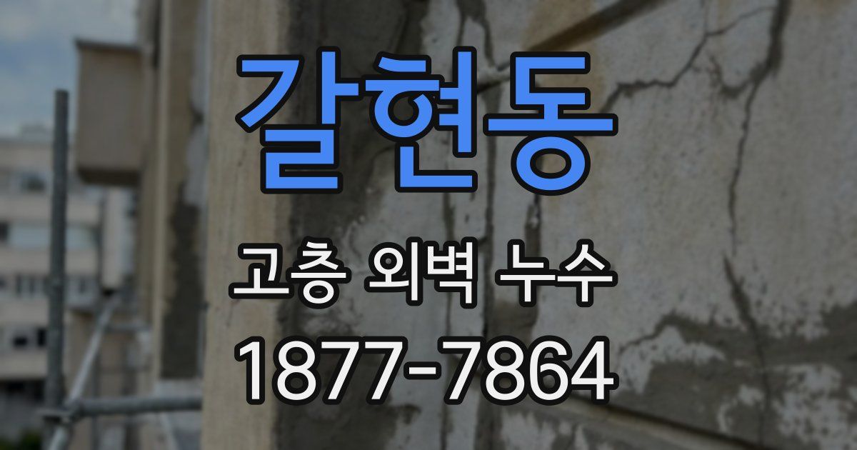 갈현동 고층 외벽 누수