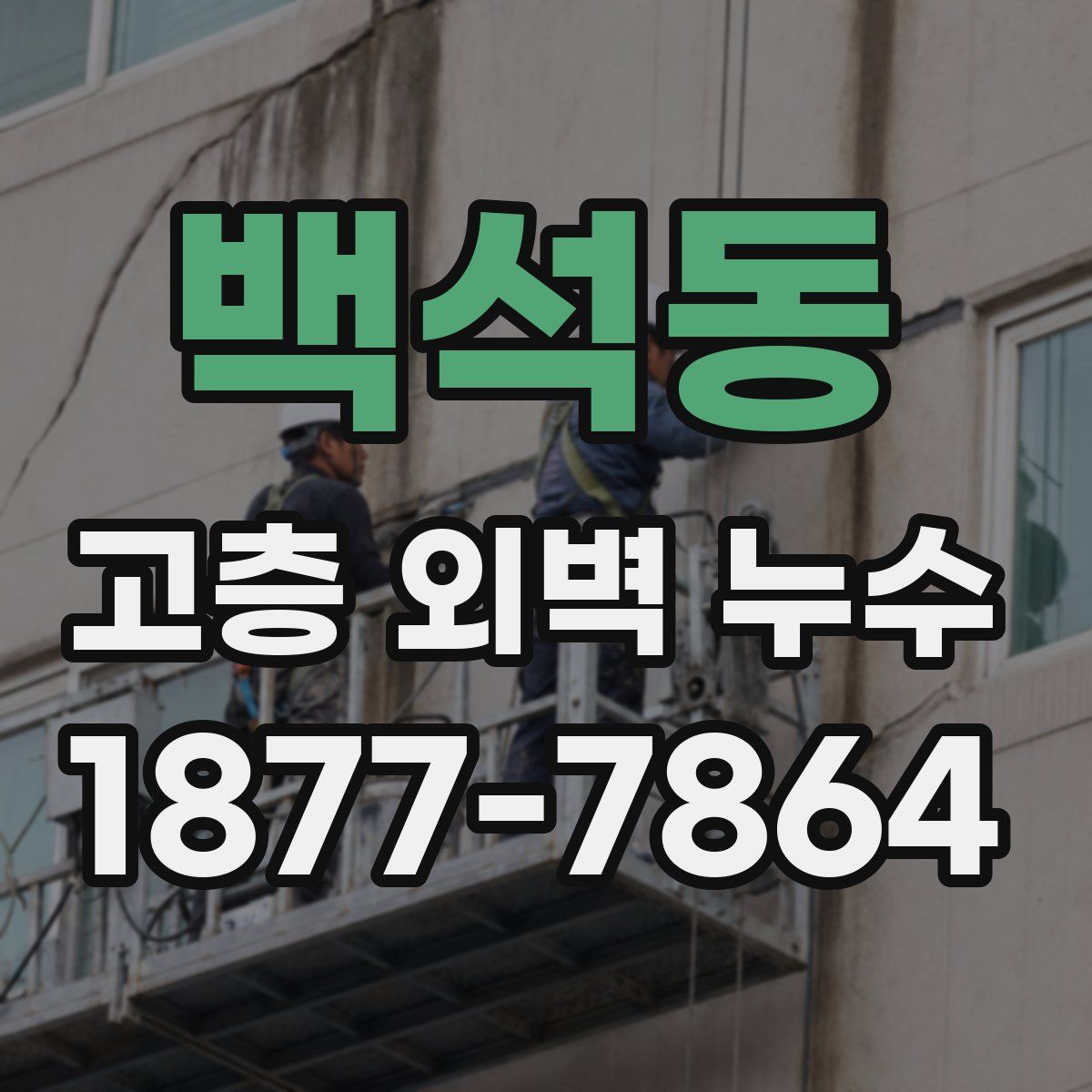 백석동 고층 외벽 누수