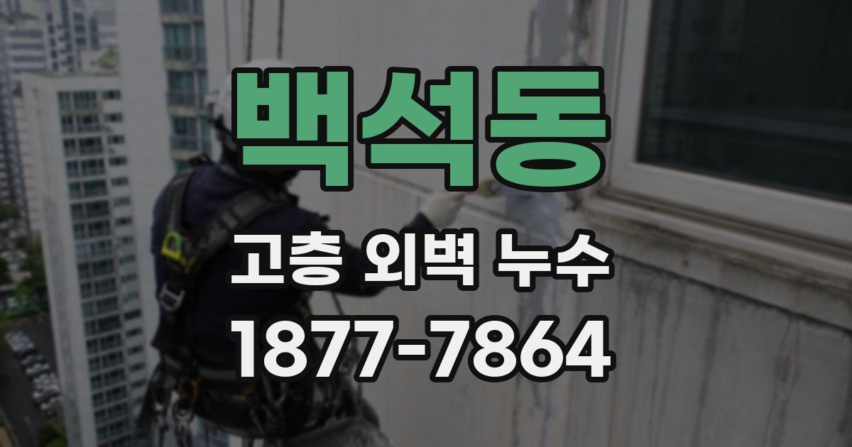 백석동 고층 외벽 누수