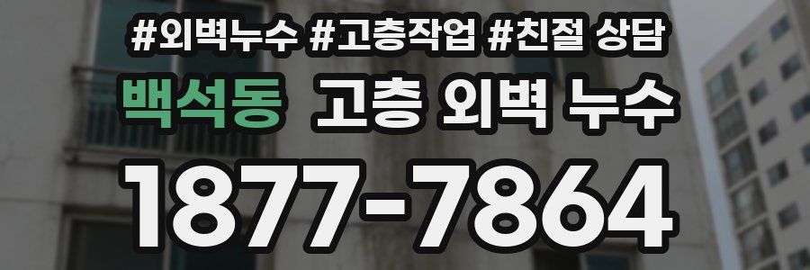 백석동 고층 외벽 누수