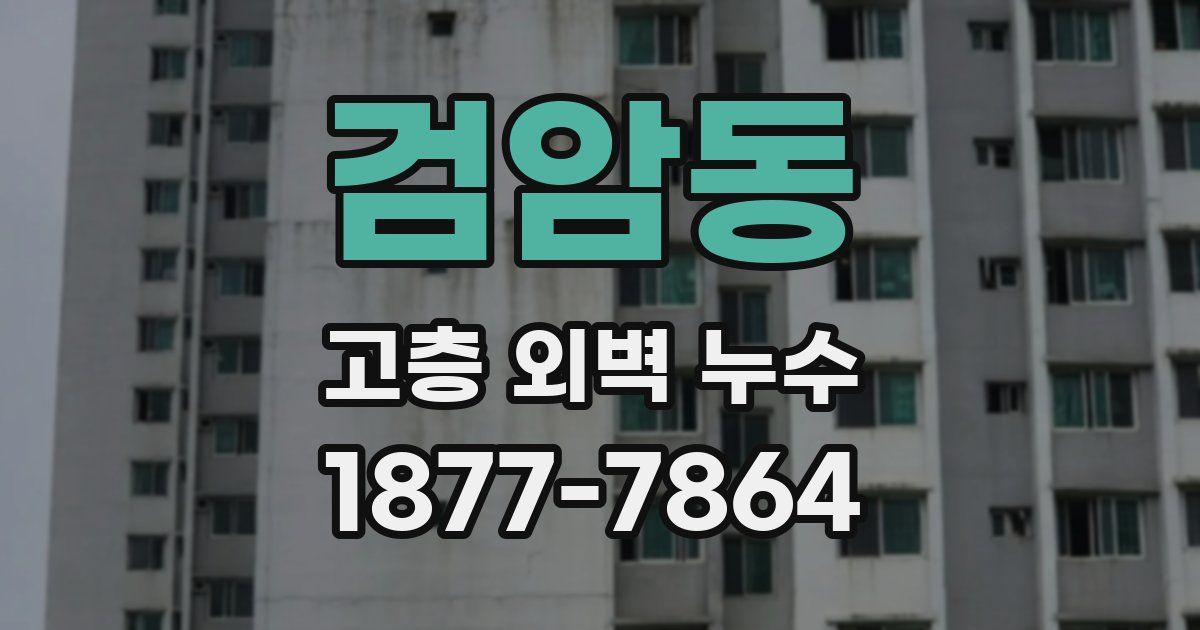 검암동 고층 외벽 누수