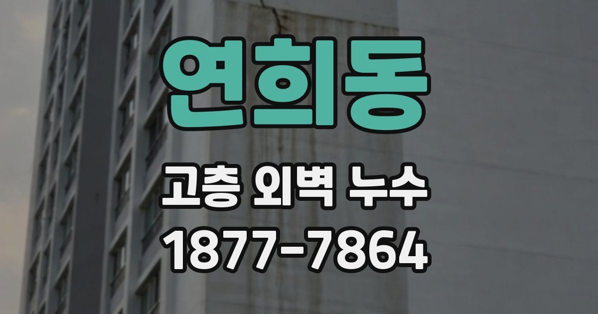 연희동 고층 외벽 누수