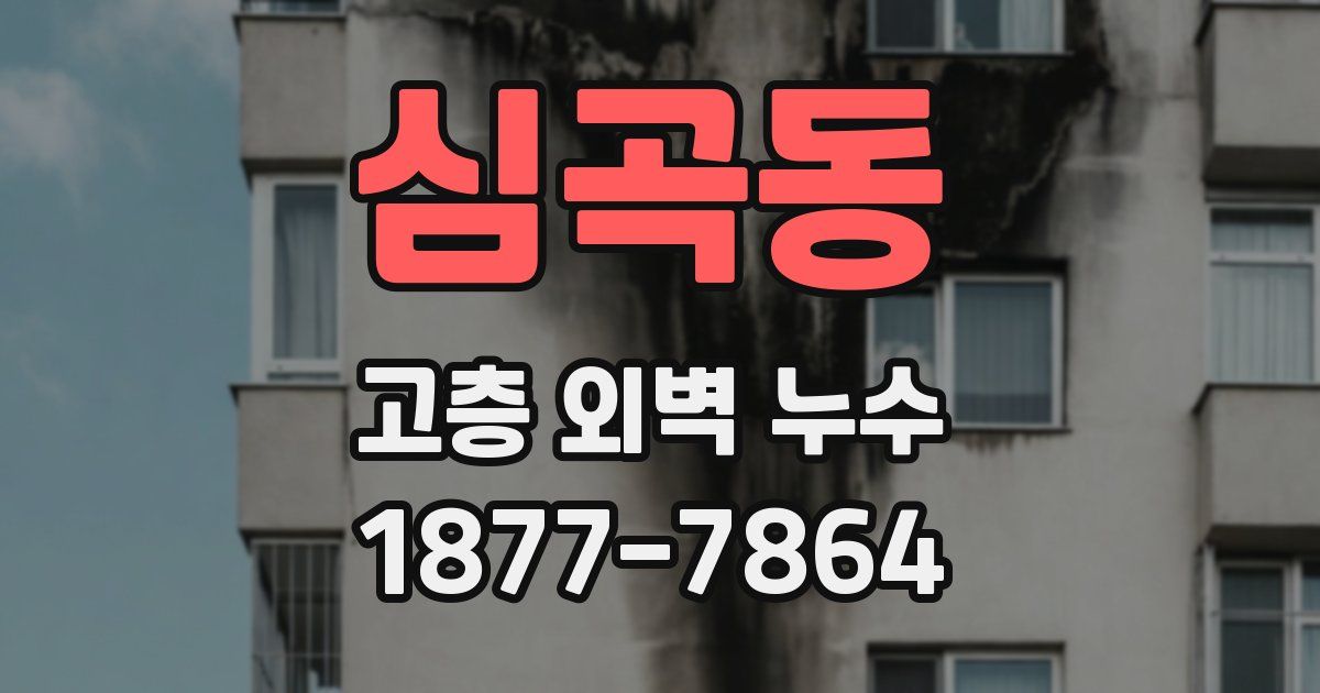 심곡동 고층 외벽 누수