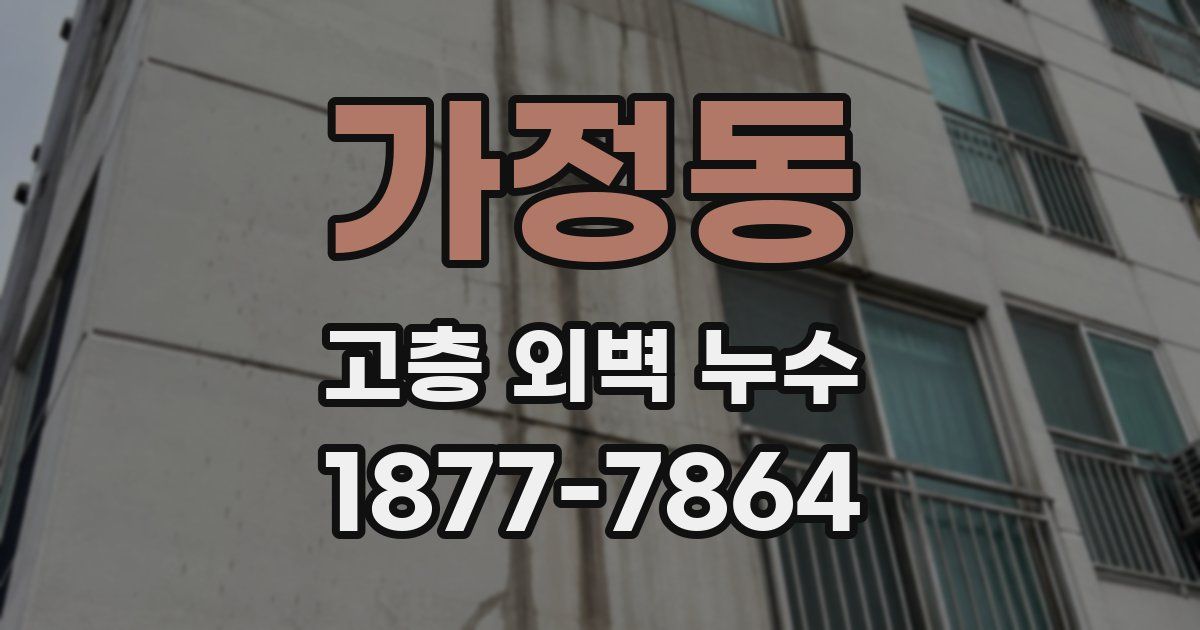 가정동 고층 외벽 누수