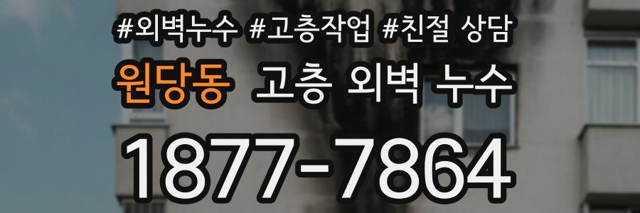 원당동 고층 외벽 누수