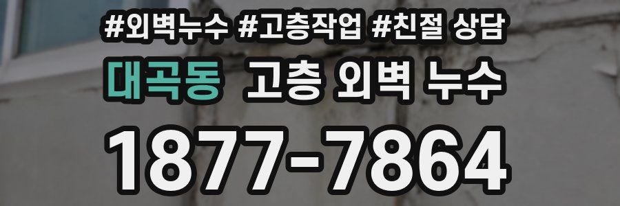 대곡동 고층 외벽 누수