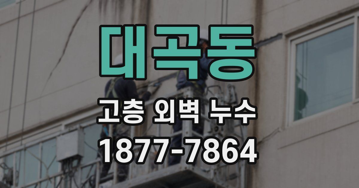 대곡동 고층 외벽 누수