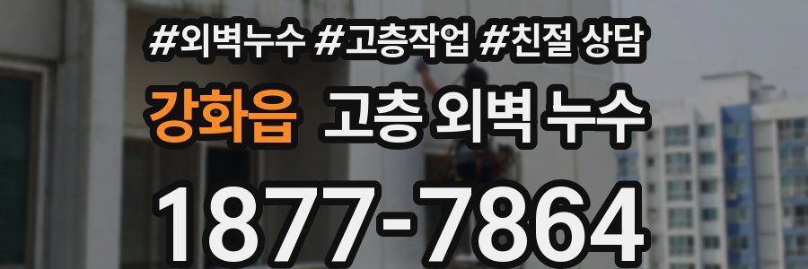 강화읍 고층 외벽 누수