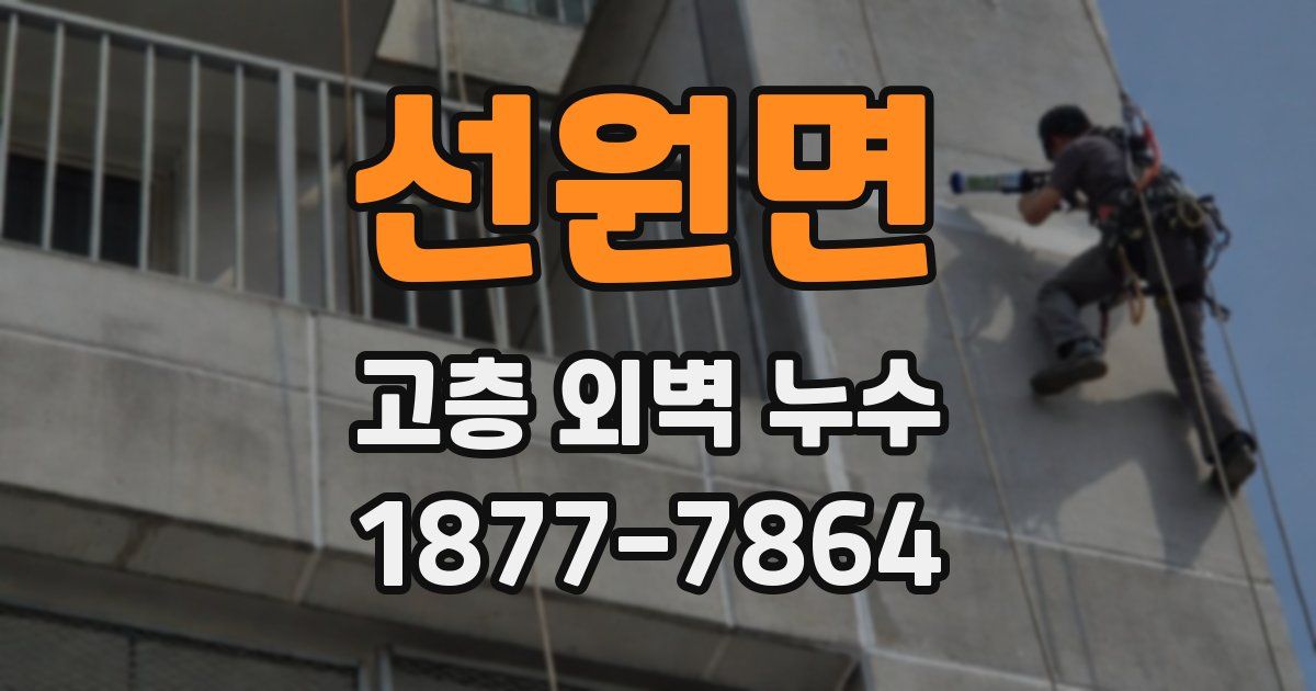 선원면 고층 외벽 누수