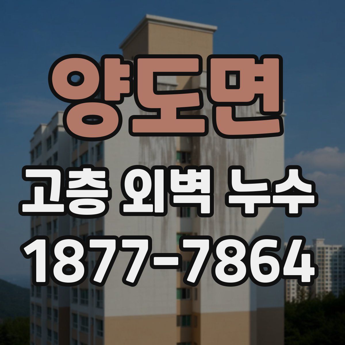 양도면 고층 외벽 누수