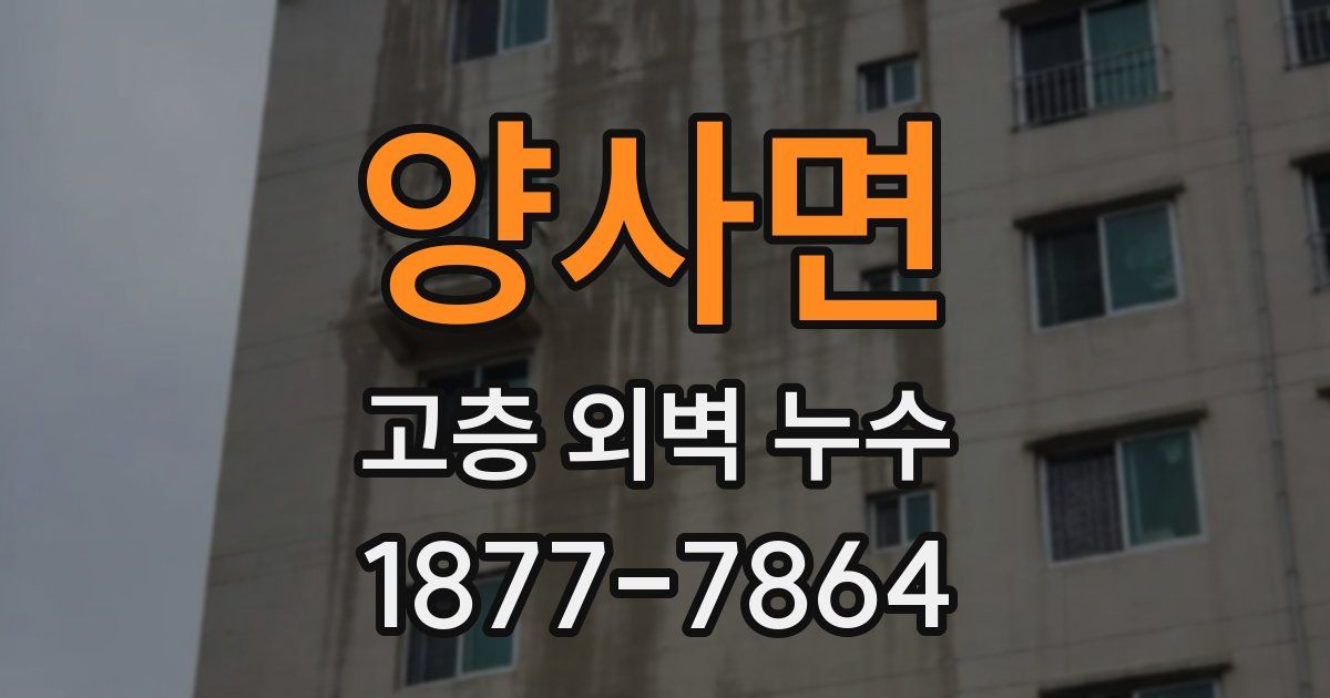 양사면 고층 외벽 누수