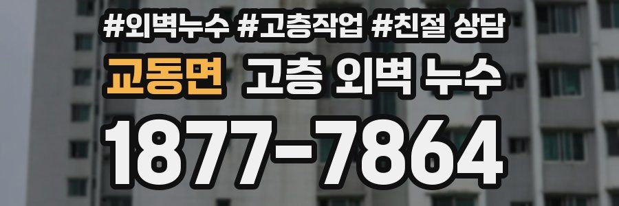 교동면 고층 외벽 누수