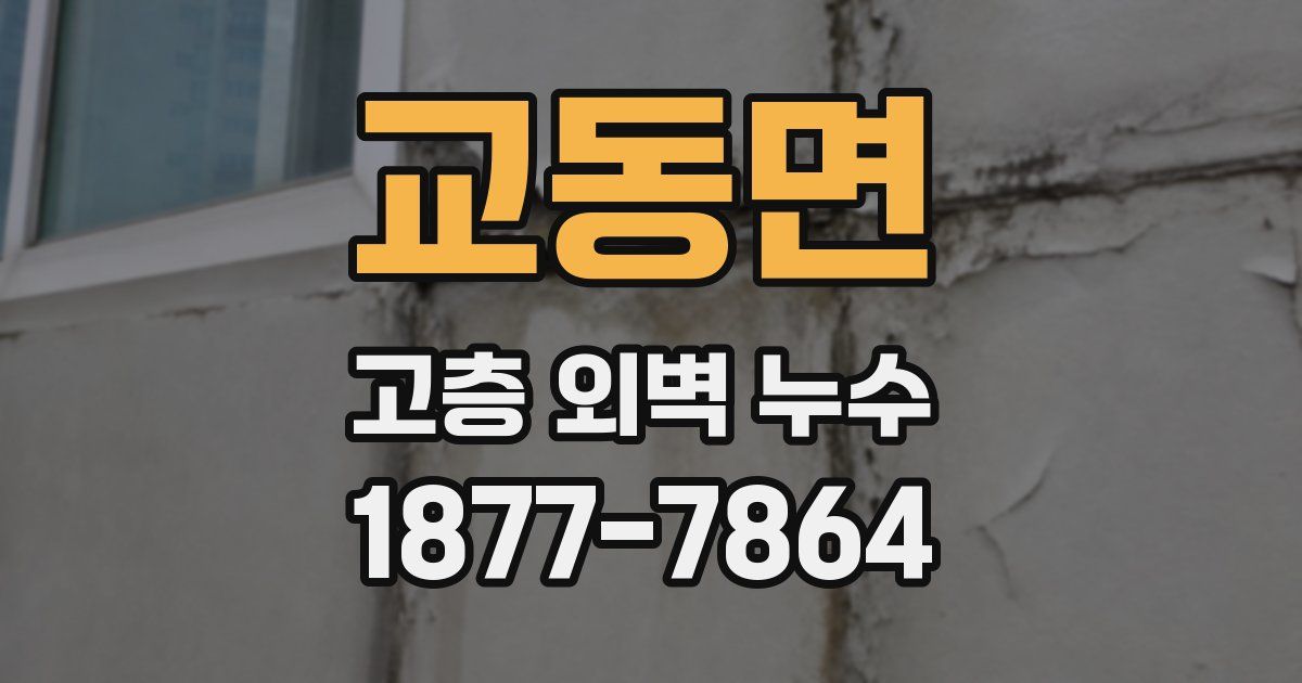 교동면 고층 외벽 누수