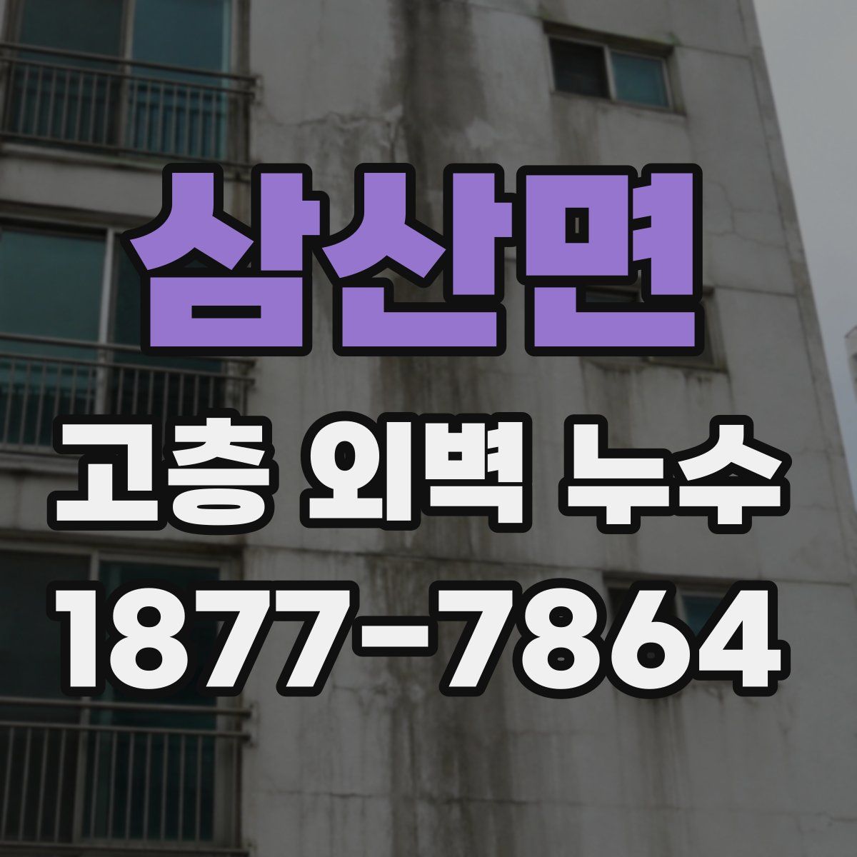 삼산면 고층 외벽 누수