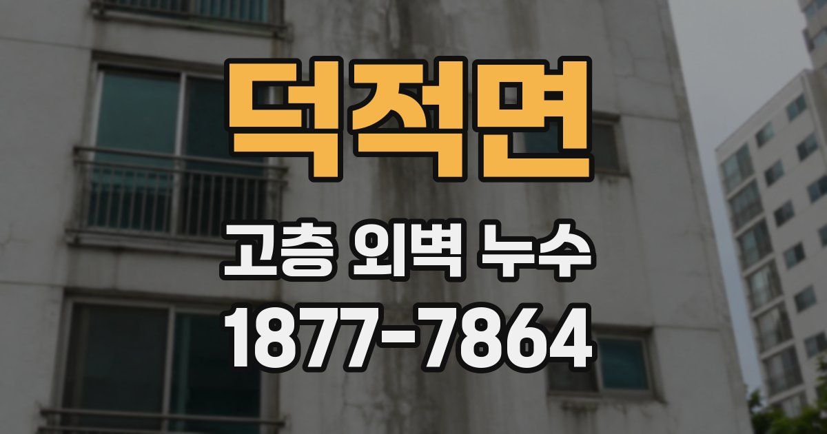 덕적면 고층 외벽 누수