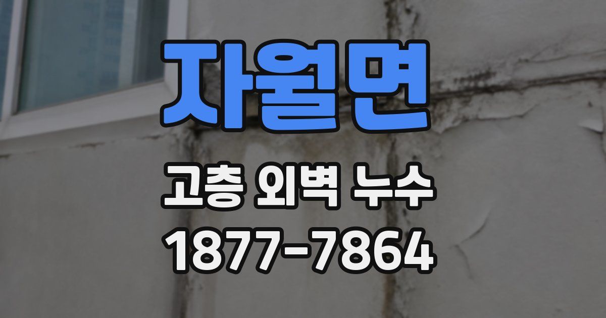 자월면 고층 외벽 누수