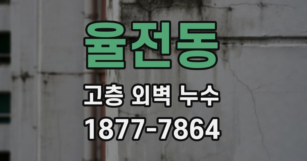 율전동 고층 외벽 누수