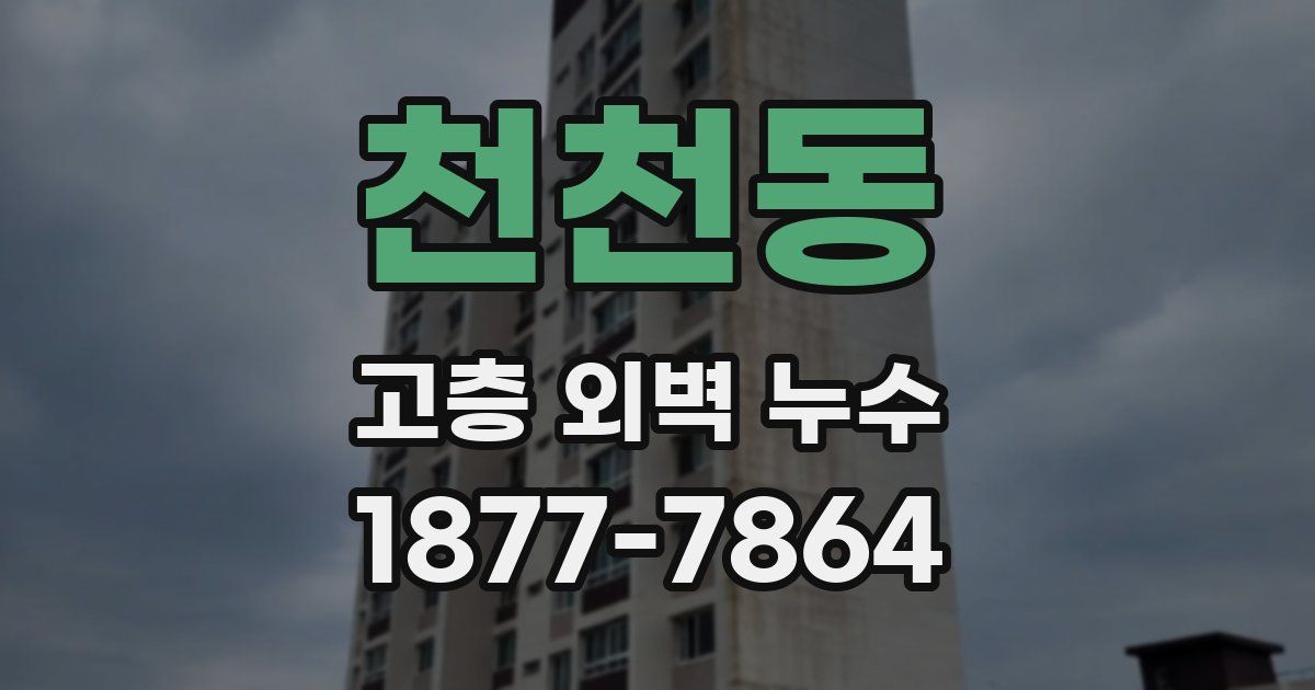 천천동 고층 외벽 누수