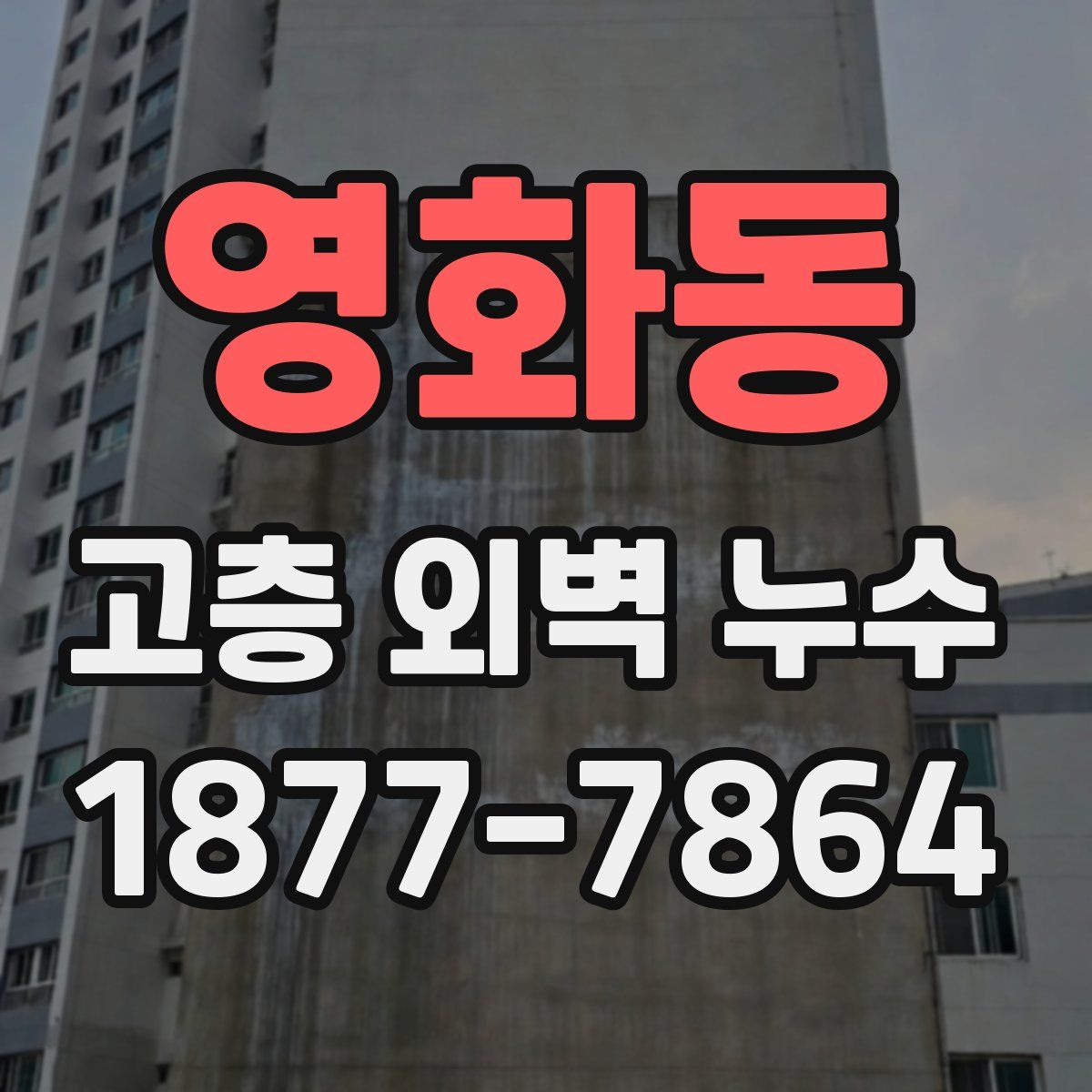 영화동 고층 외벽 누수