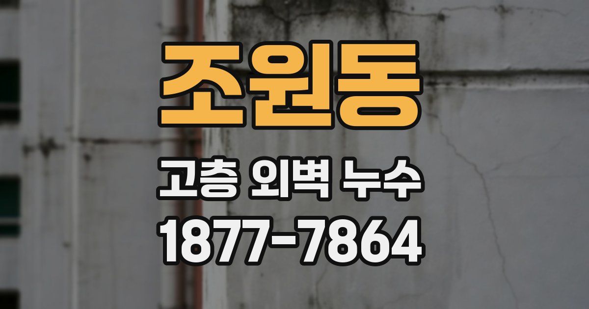 조원동 고층 외벽 누수