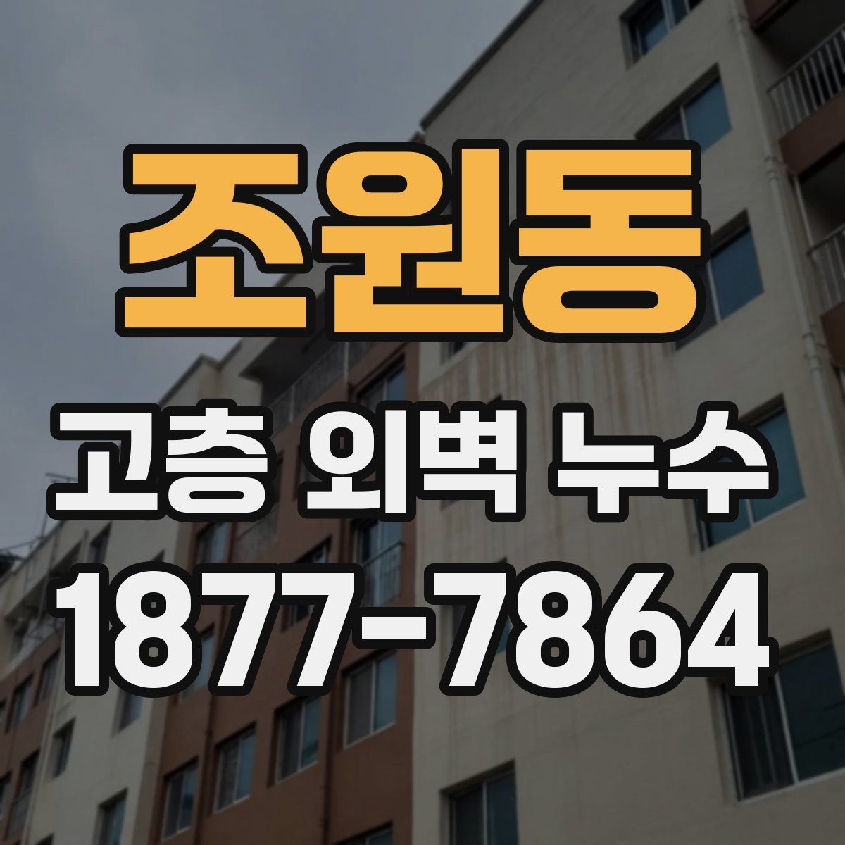 조원동 고층 외벽 누수