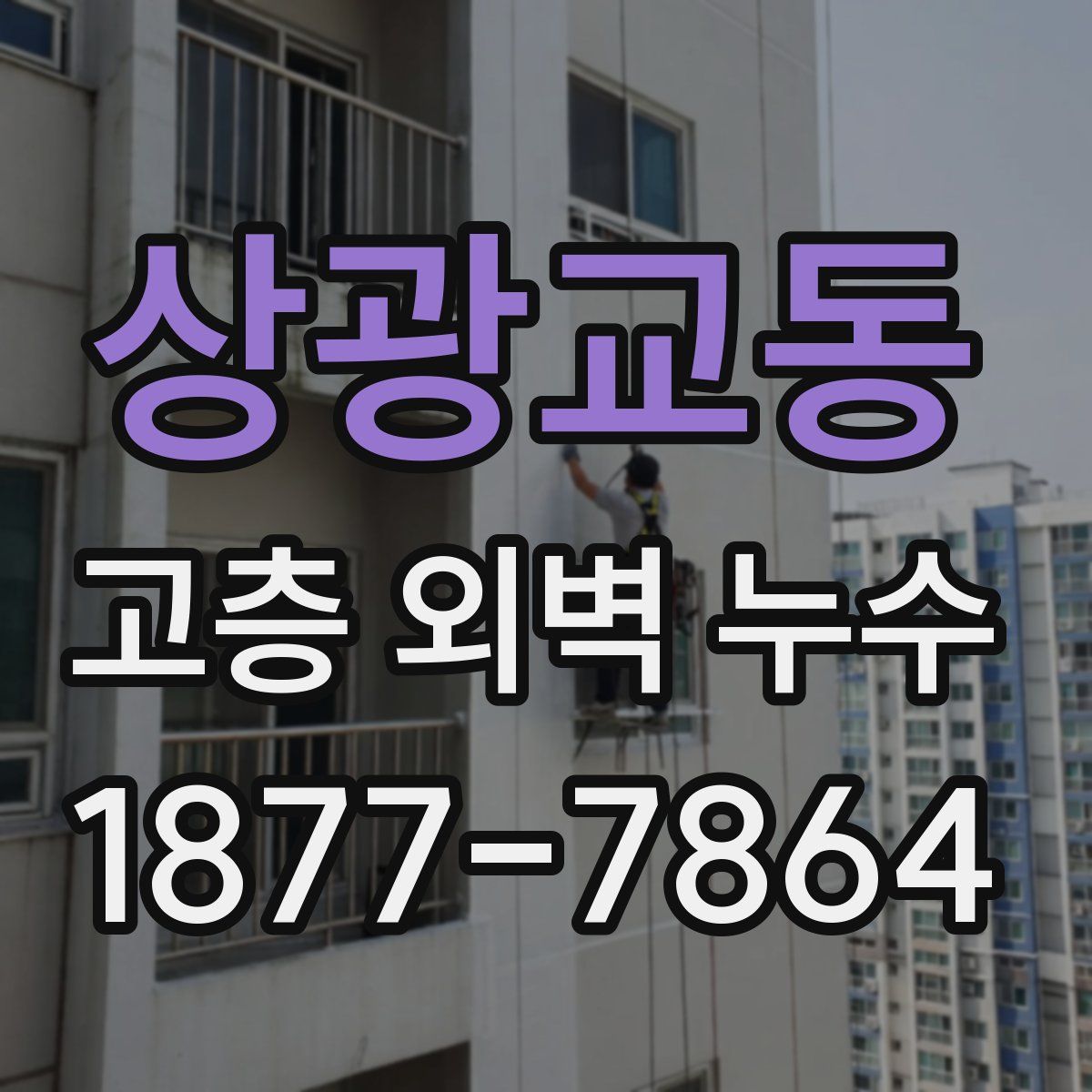 상광교동 고층 외벽 누수