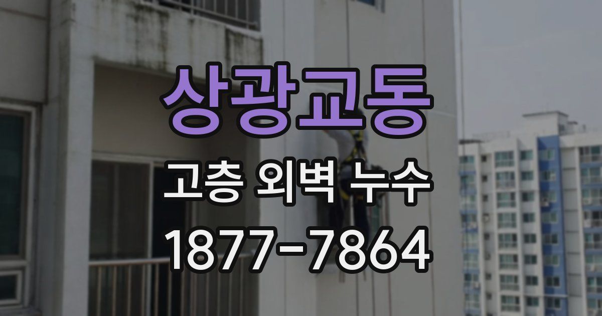 상광교동 고층 외벽 누수