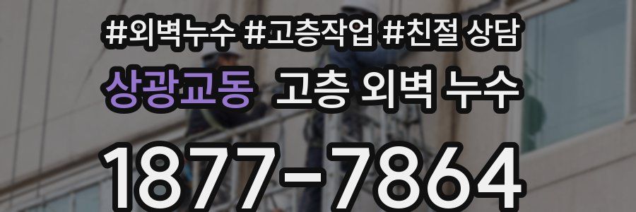 상광교동 고층 외벽 누수