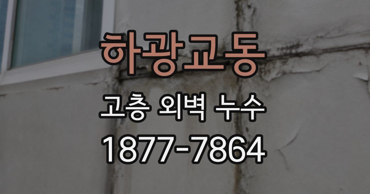 하광교동 고층 외벽 누수