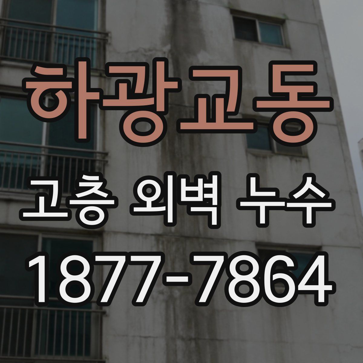 하광교동 고층 외벽 누수