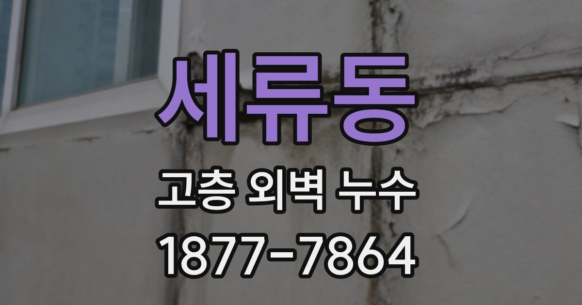 세류동 고층 외벽 누수