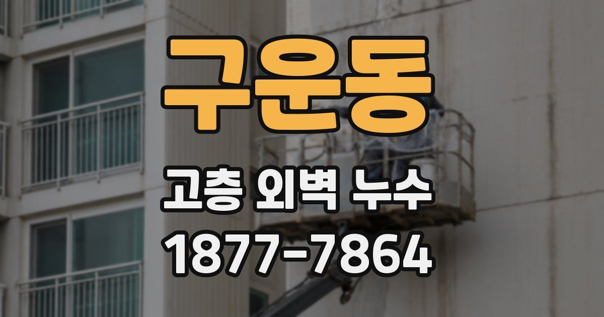 구운동 고층 외벽 누수