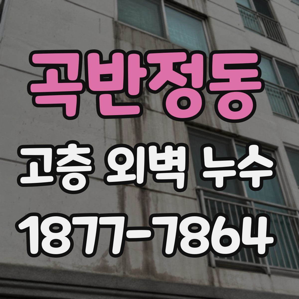 곡반정동 고층 외벽 누수