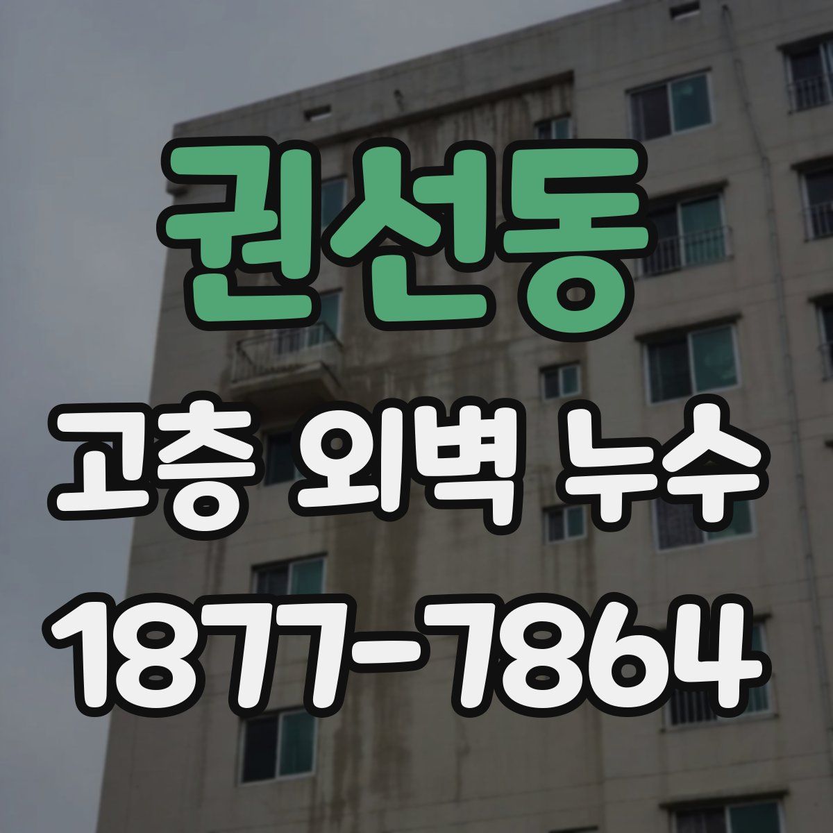 권선동 고층 외벽 누수