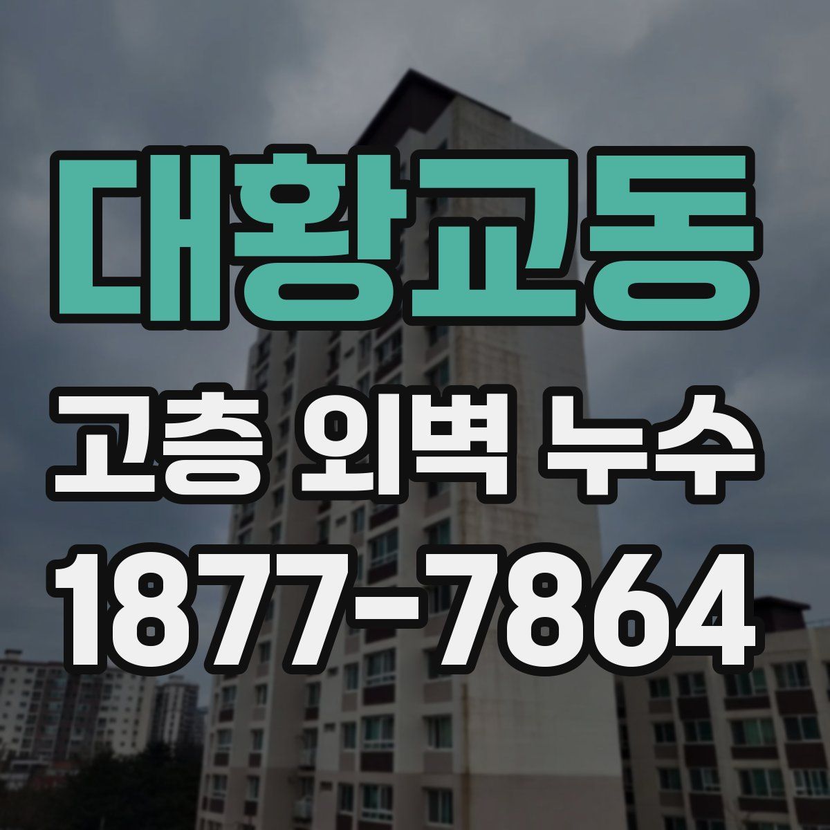 대황교동 고층 외벽 누수