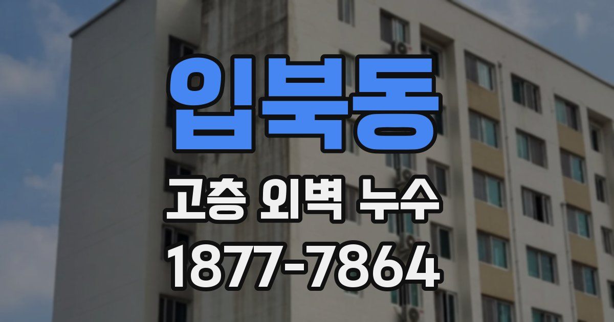 입북동 고층 외벽 누수