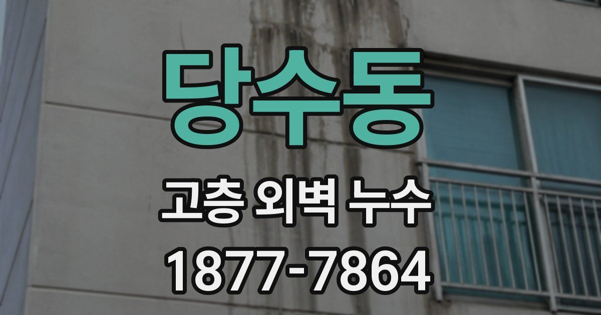 당수동 고층 외벽 누수