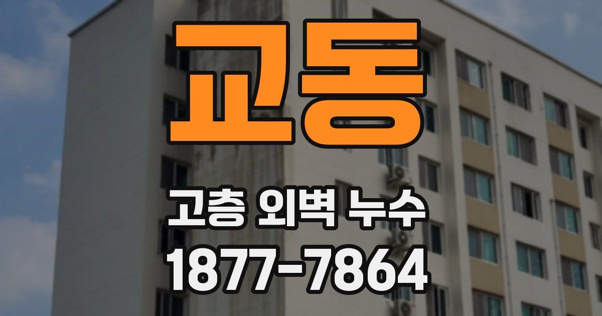 교동 고층 외벽 누수