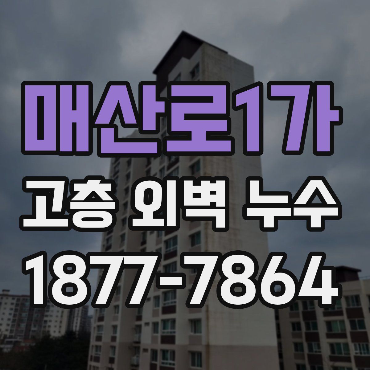 매산로1가 고층 외벽 누수