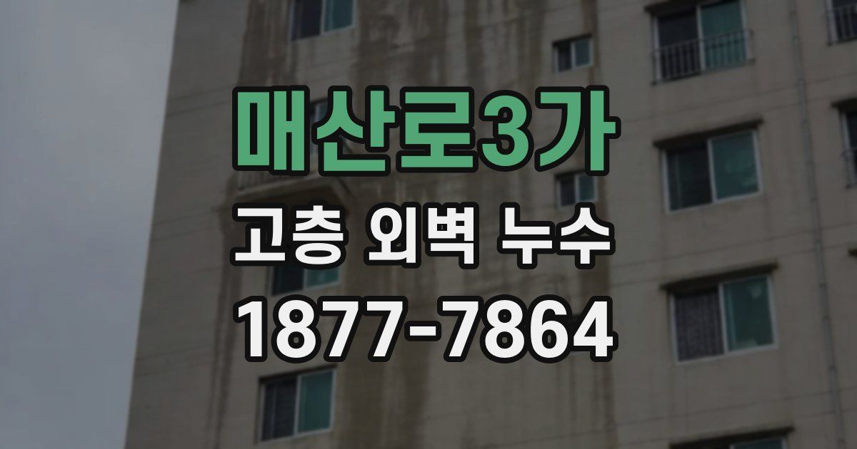 매산로3가 고층 외벽 누수