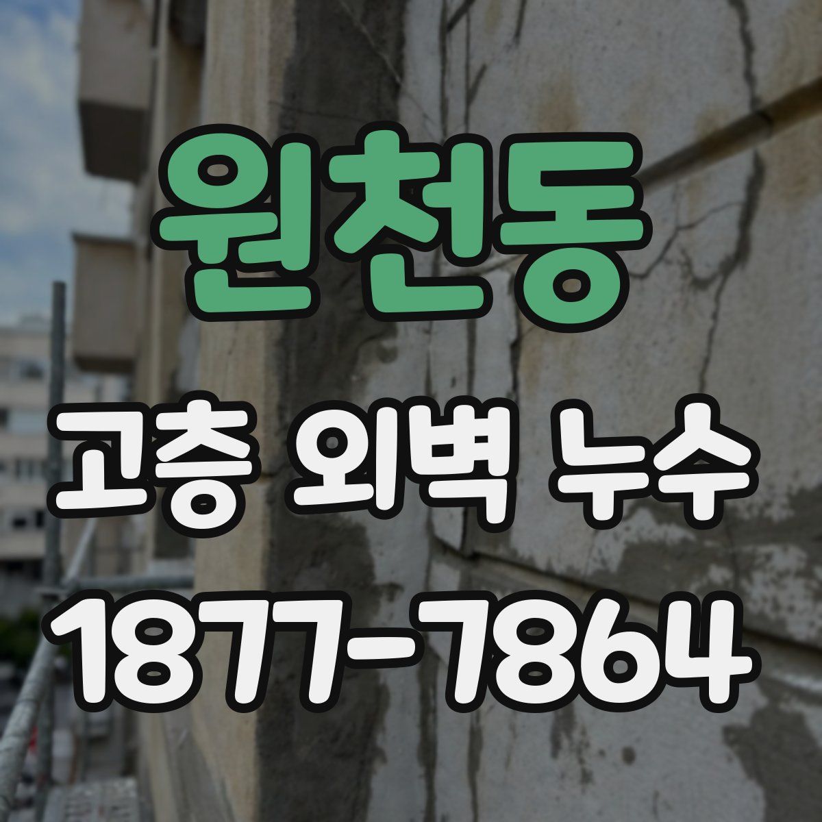 원천동 고층 외벽 누수