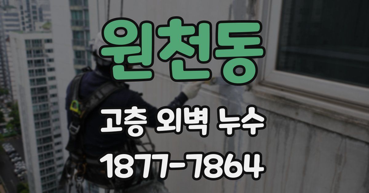 원천동 고층 외벽 누수