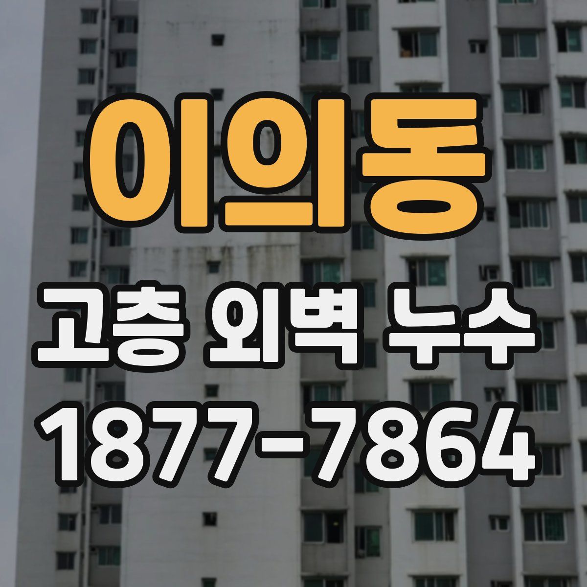 이의동 고층 외벽 누수